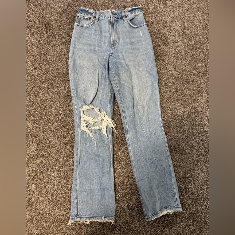 Abercrombie 90s straight ultra high rise Jean